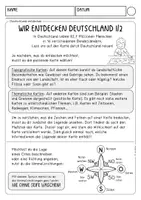 Vorschau - Arbeitsblätter - Deutschland (Landschaft: Gebirge, Flüsse, Seen, Meer) - Seite 1