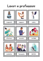 Vista previa - Tarjetas / Manipulativos - Flashcards profesiones en italiano - Tarjetas en italiano - página 1