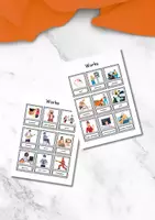 Vista previa - Tarjetas / Manipulativos - Works flashcards - Tarjetas profesiones en inglés - Portada
