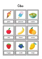Vista previa - Tarjetas / Manipulativos - Flashcards cibo in italiano - Tarjetas en italiano - página 1