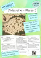 Vorschau - Arbeitsblätter - Diktat - Diktatreihe - Klasse 5/6 (fortlaufende Geschichte) - Deckblatt