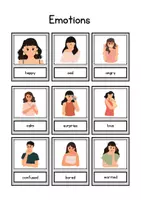 Vista previa - Tarjetas / Manipulativos - Emotions flashards - Tarjetas sobre las emociones - página 1