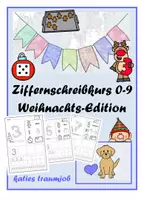 Vorschau - Arbeitsblätter - Ziffern schreiben - Weihnachts-Edition - Deckblatt