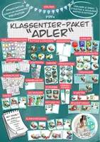 Vorschau - Stationenlernen - Klassentier Materialpaket "Adler" / Adlerklasse (inkl. Clipart!) - Deckblatt