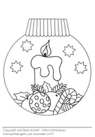 Vorschau - Mal- und Bastelvorlagen - Weihnachtskugeln zum Ausmalen (10 Malvorlagen) - Seite 3