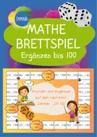 Vorschau - Arbeitsblätter - Doppelpack "Brettspiel + Spiel- & Rätselmatte Ergänzen ZR 100" | Mathematik Klasse 2 | Mathe Spiele Klasse 2 | Rechnen bis 100 - Seite 1