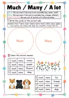 Vorschau - Arbeitsblätter - Much Many A lot Grammatik Englisch Klasse 5 bis 7 Materialpaket - Seite 3