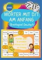 Vorschau - Spiele - Brettspiel Deutsch: Rechtschreibung Spiel T oder D am Anfang | harte und weiche Konsonanten - Unterricht, Förderstunde & Legasthenietraining - Deckblatt