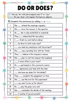 Vorschau - Arbeitsblätter - Simple Present Do or Does Questions Do Does Grammatik Arbeitsblätter - Seite 3