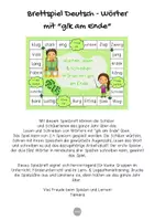 Vorschau - Spiele - Brettspiel Deutsch: Rechtschreibung Spiel G oder K am Ende | harte und weiche Konsonanten - Unterricht, Förderstunde & Legasthenietraining - Seite 1