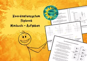 Vorschau - Arbeitsblätter - Koordinatensystem - Flipbook und Aufgabenheftchen - Deckblatt