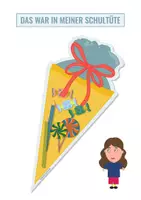 Vorschau - Mal- und Bastelvorlagen - Meine Schultüte / Arbeitsblatt Einschulung – Ausmalvorlage 1 - Seite 1