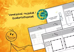 előnézet - Vonalzóval rajzolok! - gyakorlófüzetek - fedlap