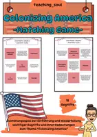 Vorschau - Spiele - USA - American Colonization - Matching Game - Zuordnungsspiel - Deckblatt