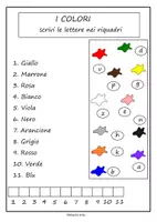 anteprima - Esercizi - Attività sui colori in italiano - Pagina 1