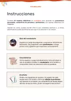 Vista previa - Refuerzo / NEE / Materiales de apoyo - Vocabulario en castellano: Profesiones - página 1