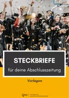Vorschau - Mal- und Bastelvorlagen - Steckbriefe für die Abschlusszeitung; Abschlussklasse - Deckblatt