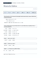 Vorschau - Arbeitsblätter - Römische Zahlen / Römische Zahlenzeichen - Seite 1