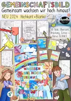 Vorschau - Mal- und Bastelvorlagen - Kooperative Poster / 🧩 Gemeinschaftsposter "Gemeinsam..." - PAKET - Seite 1