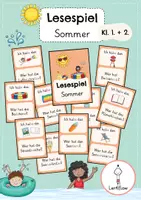 Vorschau - Spiele - Lesespiel Sommer | Kl. 1. + 2. - Deckblatt