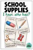 anteprima - Materiale di supporto/inclusione - School Supplies I HAVE... WHO HAS? - Pagina di copertina