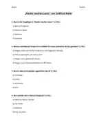 Vorschau - Arbeitsblätter - Lektüretest zur Novelle „Kleider machen Leute“ (Gottfried Keller) - Deckblatt