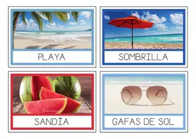 Vista previa - Unidades / Secuencias / Situaciones de Aprendizaje - 16 TARJETAS CON IMÁGENES REALES «EL VERANO» - página 2