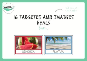 Vista previa - Unidades / Secuencias / Situaciones de Aprendizaje - 16 TARGETES AMB IMATGES REALS «L'ESTIU» (CAT) - Portada