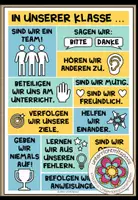 Vorschau - Mal- und Bastelvorlagen - Klassenregeln - Plakat - Deckblatt