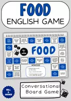 Vorschau - Spiele - Food Conversation Board Game Englisch Games Convenience Food English - Deckblatt