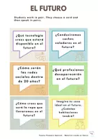 Vista previa - Refuerzo / NEE / Materiales de apoyo - Futuro Simple Español Tarjetas de Conversación B1 ELE - página 2