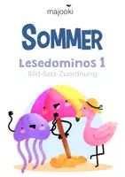 Vorschau - Spiele - Lesedominos Sommer - Leseverstehen Klasse 1 - Lesedomino Klasse - TIERE IM SOMMER 1 - Deckblatt