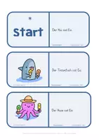 Vorschau - Spiele - Lesedominos Sommer - Leseverstehen Klasse 1 - Lesedomino Klasse - TIERE IM SOMMER 1 - Seite 2