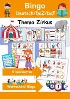Vorschau - Arbeitsblätter - Wortschatz Bingo - Zirkus (Klasse 1 und 2) - Deckblatt
