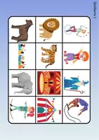 Vorschau - Arbeitsblätter - Wortschatz Bingo - Zirkus (Klasse 1 und 2) - Seite 1