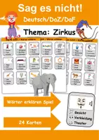 Vorschau - Arbeitsblätter - Sag es nicht Zirkus - DaZ/DaF, Deutsch (Spiel) - Deckblatt