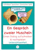 Vorschau - Arbeitsblätter - Dialoge schreiben. Ein Gespräch zweier Muscheln - Deckblatt