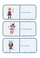 Vorschau - Spiele - Lesedominos Fasching Karneval 2 - Lesedominos Klasse 1 - Lesedominos Klasse 2 - 3-fach differenziert - Lesedomino für die Bild-Satz-Zuordnung - Lesedomino Klasse 1 - Lesedomino Klasse 2 - Freiarbeitsmaterial Deutsch - Freiarbeit Deutsch - Seite 3