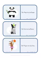 Vorschau - Spiele - Lesedominos Klasse 1 - Lesedominos Klasse 2 - TIERE 4 - 3-fach differenziert - Lesedomino für die Bild-Satz-Zuordnung - Lesedomino Klasse 1 - Lesedomino Klasse 2 - Freiarbeitsmaterial Deutsch - Freiarbeit Deutsch - Seite 3