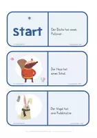 Vorschau - Spiele - Lesedominos Herbst - Tiere im Herbst 1 - Lesedominos Klasse 1 - Lesedominos Klasse 2 - 3-fach differenziert - Lesedomino für die Bild-Satz-Zuordnung - Lesedomino Klasse 1 - Lesedomino Klasse 2 - Freiarbeitsmaterial Deutsch - Freiarbeit Deutsch - Seite 2