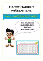 Vorschau - Arbeitsblätter - Das gruselige Halloween-Suchsel - Deckblatt