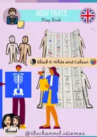 Vista previa - Manualidades / Dibujos para colorear - BODY PARTS – Flap Book (20 Words) - Portada