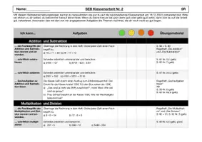 Vorschau - Klassenarbeiten - Klassenarbeit Rechnen mit natürlichen Zahlen Klasse 5R - Seite 1