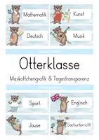Vorschau - selbst erstellte Cliparts/Grafiken - Otterklasse: Tagestransparenz und Maskottchengrafik - Deckblatt