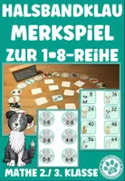 Vorschau - Stationenlernen - Merk-und Konzentrationsspiel Halsbandklau zur Einmalacht-Reihe - Deckblatt