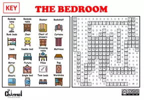 Vista previa - Hojas de trabajo - THE BEDROOM – Word Search (20 Words) - página 3