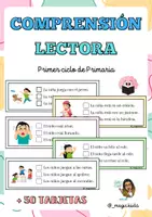 Vista previa - Refuerzo / NEE / Materiales de apoyo - Tarjetas de compresión lectora (+50 tarjetas) - página 1