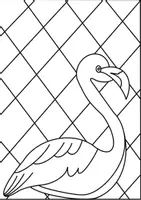 Vorschau - Mal- und Bastelvorlagen - Zick-Zack-Flamingo - Sommer Kunstidee, Kunst Grundschule - Seite 3