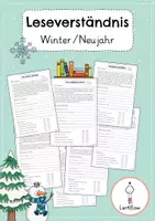 Vorschau - Arbeitsblätter - Neujahr Leseverständnis, Winter | Kl. 2 - 4 - Deckblatt