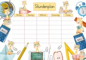 Vorschau - Arbeitsblätter - Stundenplan Giraffenklasse – Süße Stundenpläne für das Klassentier Giraffe 🏫🦒 - Seite 2